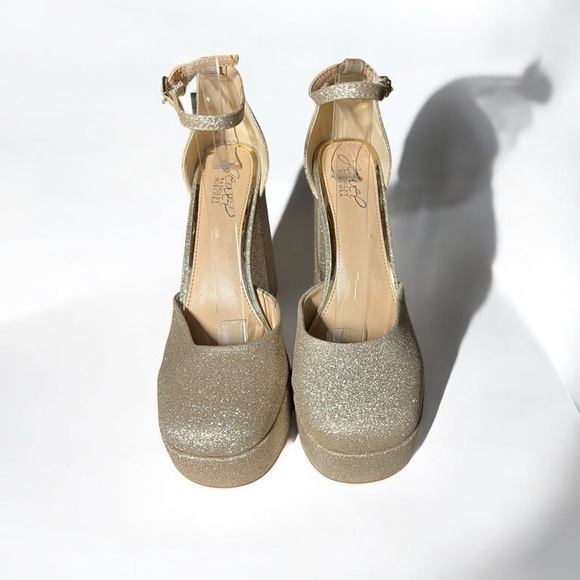 🌻NEW Jewel Badgley Sparkly "Giada" Mischka Platform Heels Size 8 - Picture 5 of 10